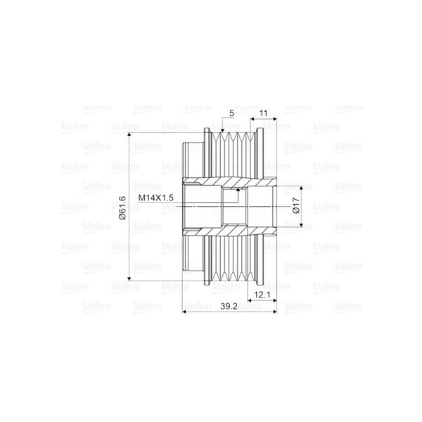 Frihjulskoppling, generator Valeo 588098 VALEO