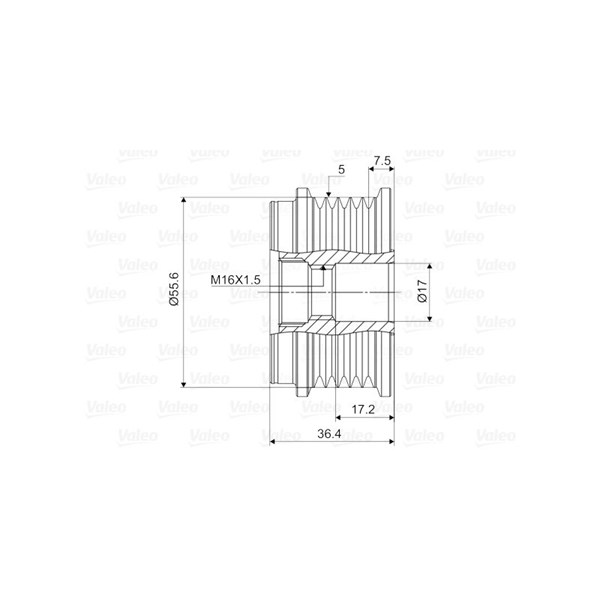 Frihjulskoppling, generator Valeo 588099 VALEO