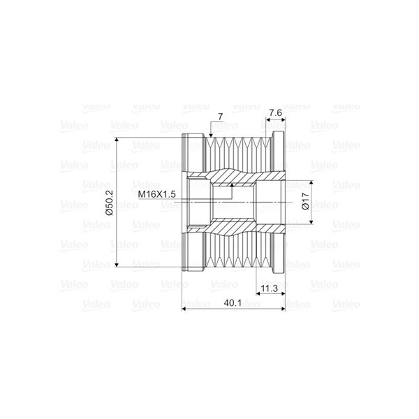 Frihjulskoppling, generator Valeo 588100 VALEO
