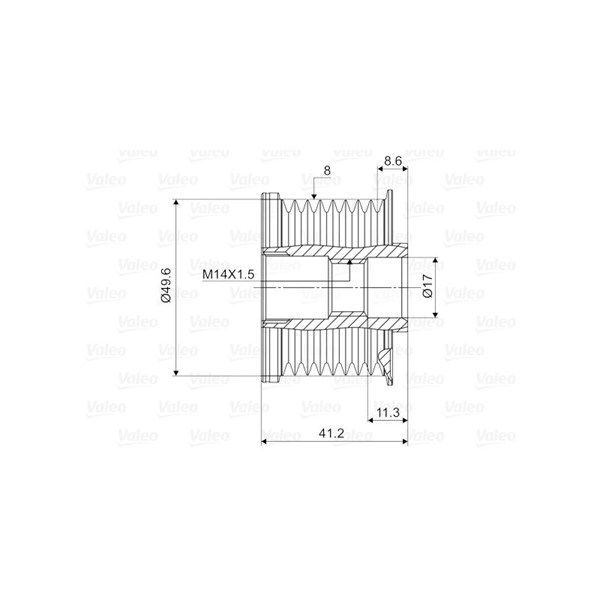 Frihjulskoppling, generator Valeo 588101 VALEO Frihjulskoppling, generator Valeo 588101 VALEO