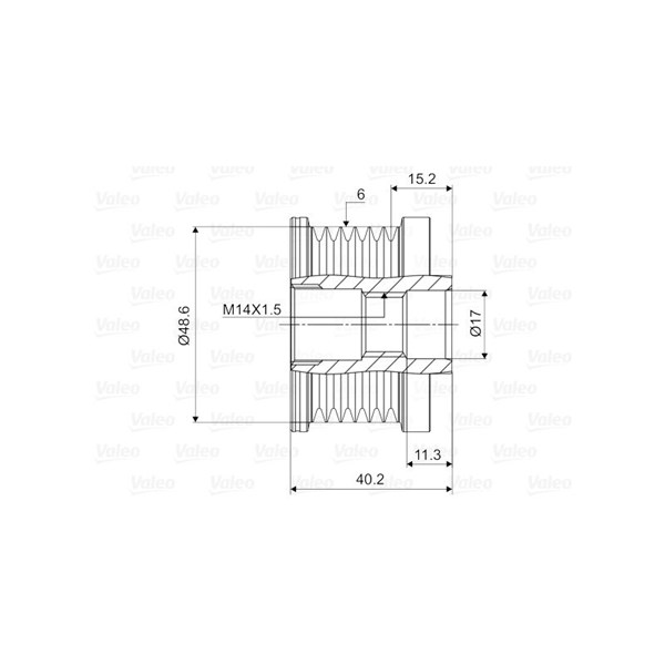 Frihjulskoppling, generator Valeo 588102 VALEO