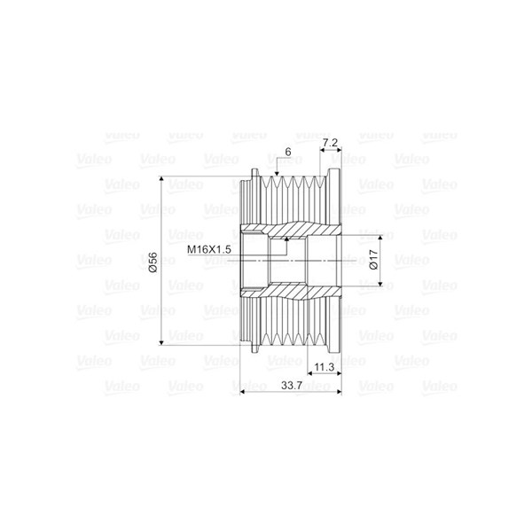 Frihjulskoppling, generator Valeo 588104 VALEO