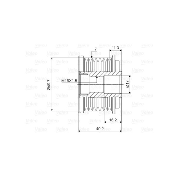 Frihjulskoppling, generator Valeo 588105 VALEO
