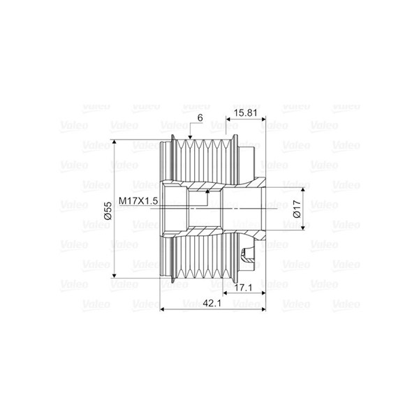 Frihjulskoppling, generator Valeo 588112 VALEO