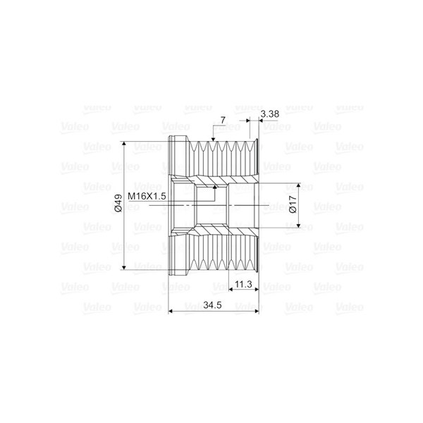 Frihjulskoppling, generator Valeo 588113 VALEO