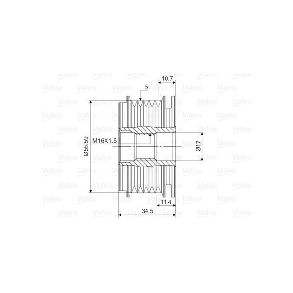 Frihjulskoppling, generator Valeo 588114 VALEO
