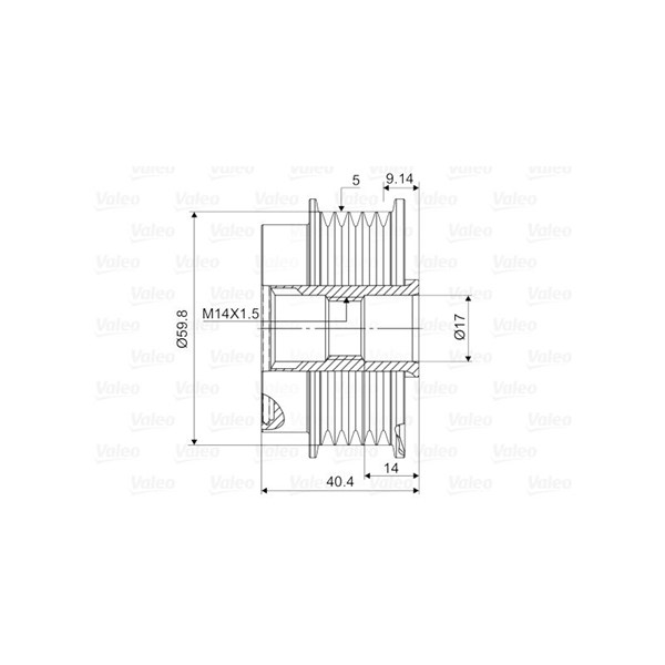 Frihjulskoppling, generator Valeo 588115 VALEO Frihjulskoppling, generator Valeo 588115 VALEO