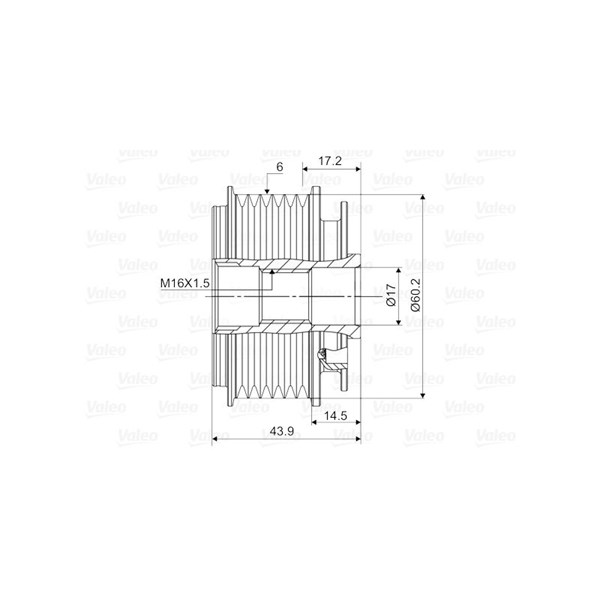 Frihjulskoppling, generator Valeo 588117 VALEO