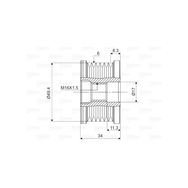 Frihjulskoppling, generator Valeo 588119 VALEO Frihjulskoppling, generator Valeo 588119 VALEO