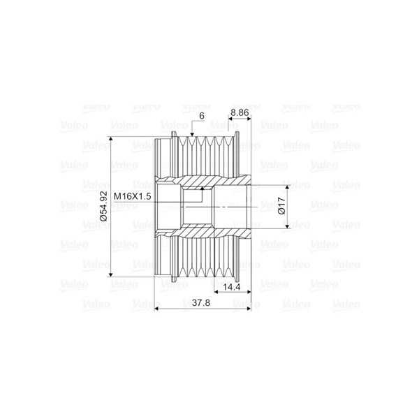 Frihjulskoppling, generator Valeo 588121 VALEO