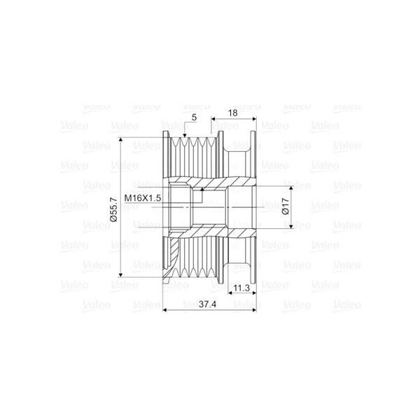 Frihjulskoppling, generator Valeo 588122 VALEO