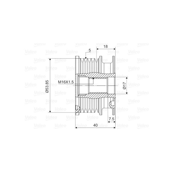 Frihjulskoppling, generator Valeo 588124 VALEO Frihjulskoppling, generator Valeo 588124 VALEO