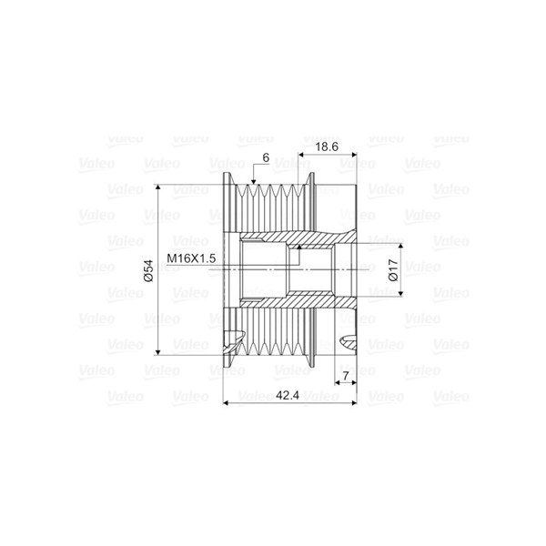 Frihjulskoppling, generator Valeo 588126 VALEO