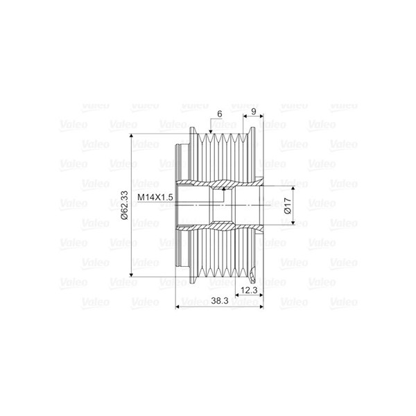 Frihjulskoppling, generator Valeo 588127 VALEO