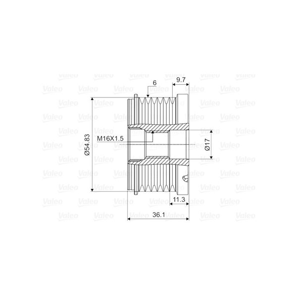 Frihjulskoppling, generator Valeo 588129 VALEO Frihjulskoppling, generator Valeo 588129 VALEO