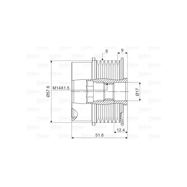 Frihjulskoppling, generator Valeo 588131 VALEO