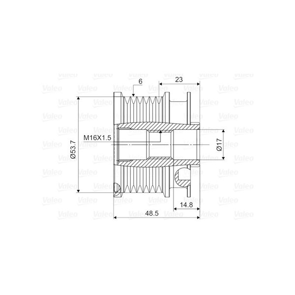 Frihjulskoppling, generator Valeo 588132 VALEO