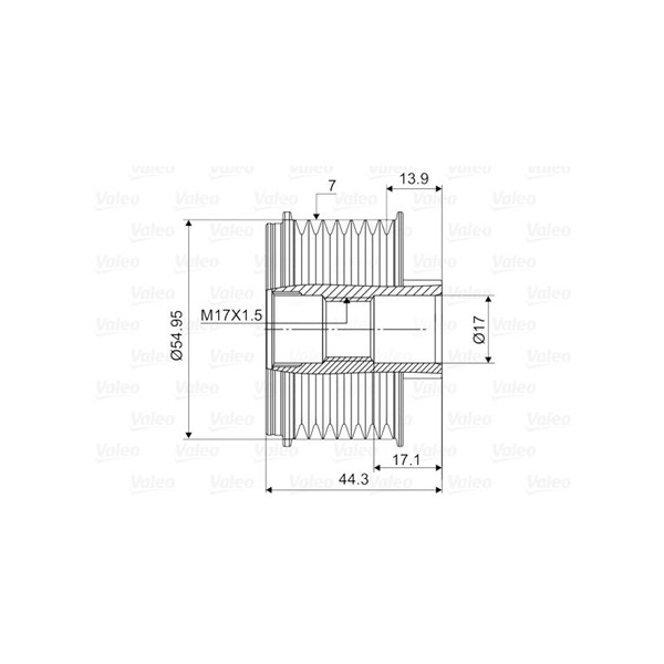Frihjulskoppling, generator Valeo 588133 VALEO