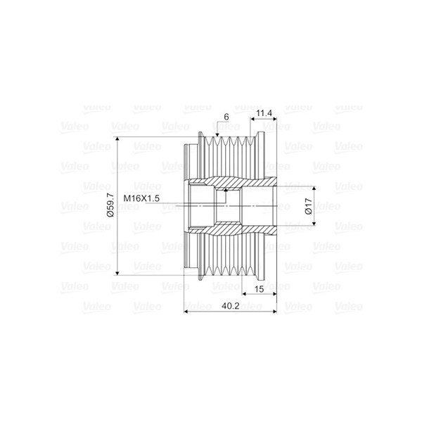 Frihjulskoppling, generator Valeo 588136 VALEO