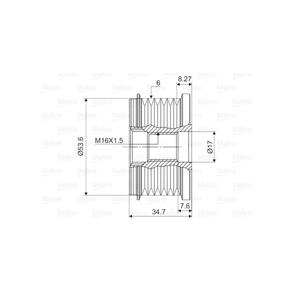 Frihjulskoppling, generator Valeo 588137 VALEO