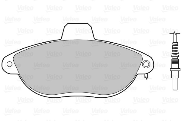 Bromsbeläggsats, Framaxel Valeo 598073 VALEO