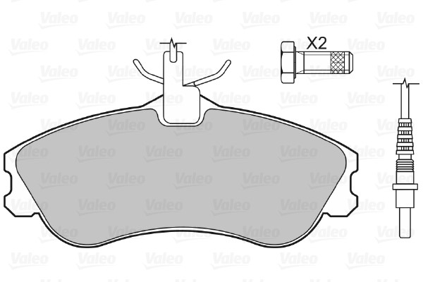 Bromsbeläggsats, Framaxel Valeo 598398 VALEO
