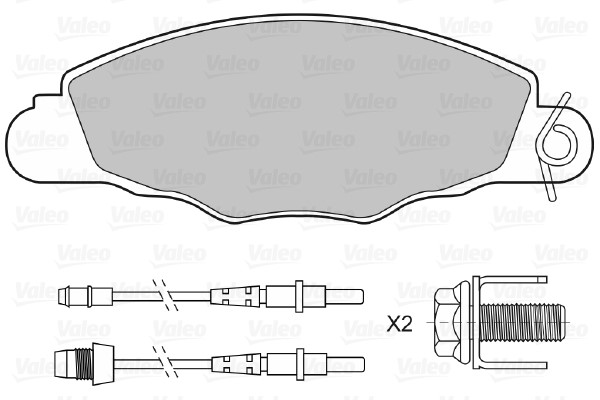 Bromsbeläggsats, Framaxel Valeo 598420 VALEO