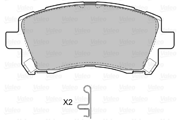 Bromsbeläggsats, Framaxel Valeo 598530 VALEO