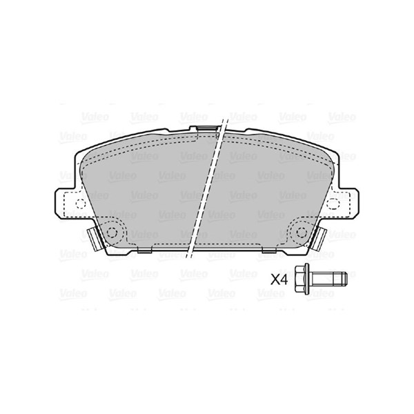 Bromsbeläggsats, Framaxel Valeo 598803 VALEO