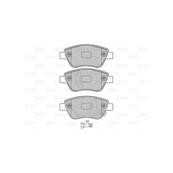 Bromsbeläggsats Solid, Framaxel Valeo 598825 VALEO Bromsbeläggsats Solid, Framaxel Valeo 598825 VALEO