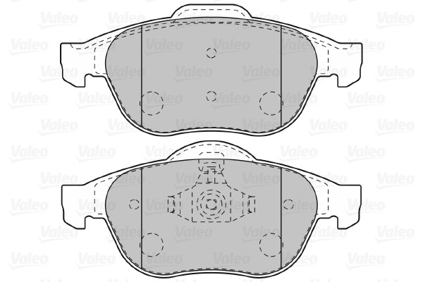 Bromsbeläggsats, Framaxel Valeo 598993 VALEO