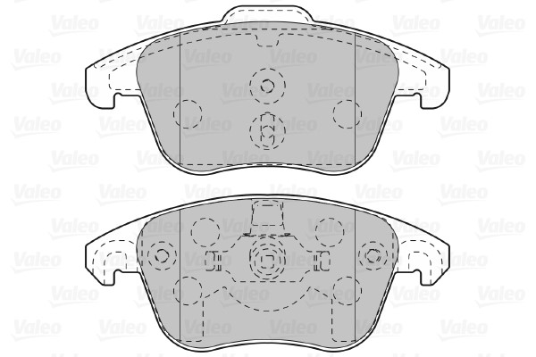 Bromsbeläggsats, Framaxel Valeo 598998 VALEO