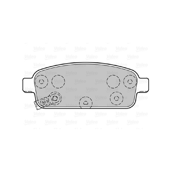 Bromsbeläggsats, Bakaxel Valeo 601055 VALEO