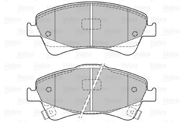 Bromsbeläggsats, Framaxel Valeo 601059 VALEO