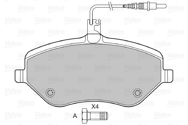 Bromsbeläggsats, Framaxel Valeo 601072 VALEO
