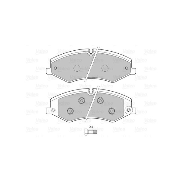 Bromsbeläggsats, Framaxel Valeo 601324 VALEO Bromsbeläggsats, Framaxel Valeo 601324 VALEO