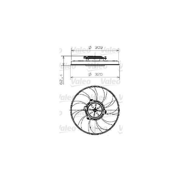Fläkt, kylare 12V Valeo 696003 VALEO