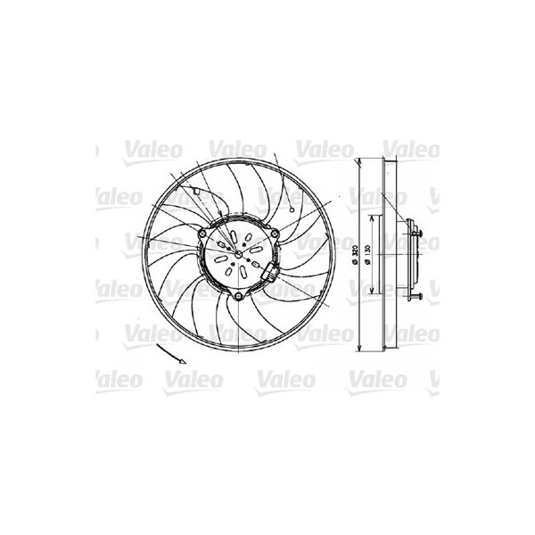 Fläkt, kylare 12V Valeo 696082 VALEO