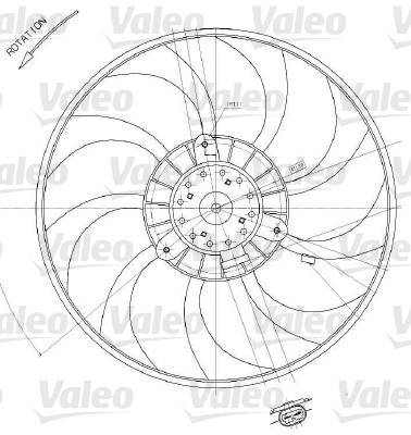 Fläkt, kylare 12V Valeo 698412 VALEO