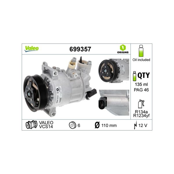 Kompressor, klimatanläggning VALEO Kompressor, klimatanläggning VALEO