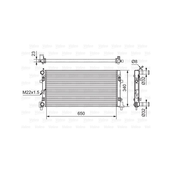 Kylare, motorkylning Valeo 701522 VALEO