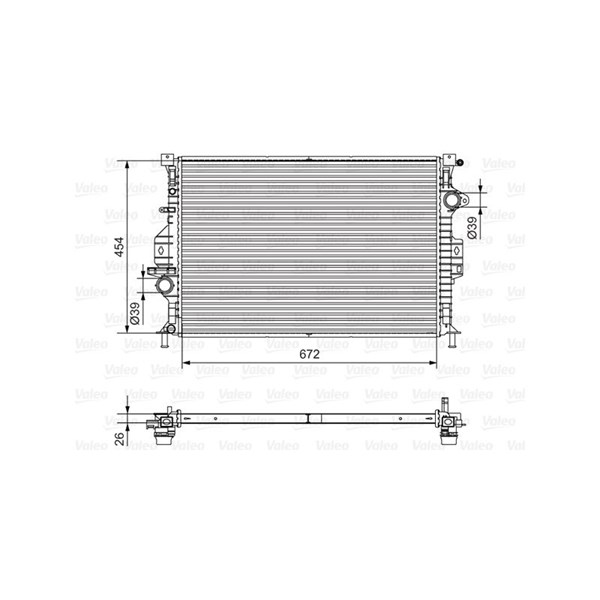 Kylare, motorkylning Valeo 701536 VALEO