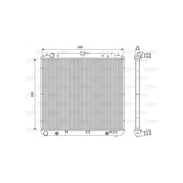 Kylare, motorkylning Valeo 701566 VALEO