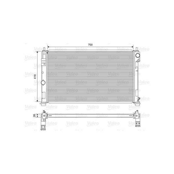 Kylare, motorkylning Valeo 701571 VALEO