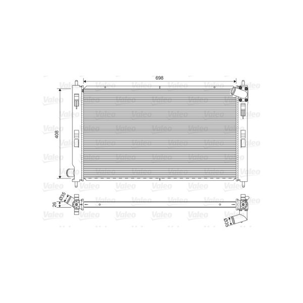 Kylare, motorkylning Valeo 701577 VALEO