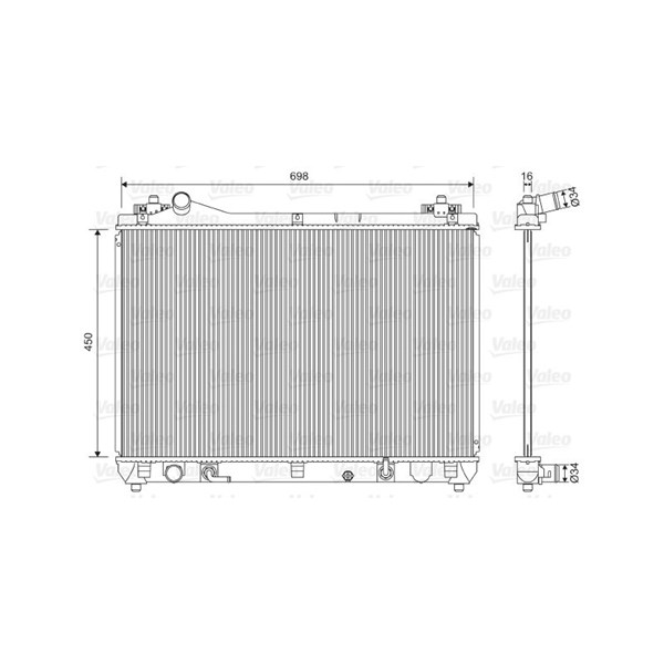 Kylare, motorkylning Valeo 701592 VALEO