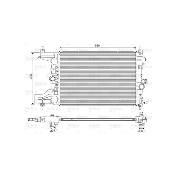 Kylare, motorkylning Valeo 701594 VALEO