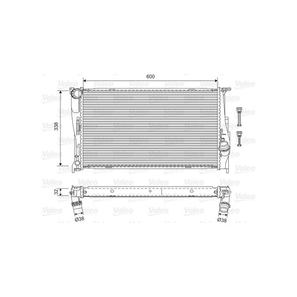 Kylare, motorkylning Valeo 701601 VALEO