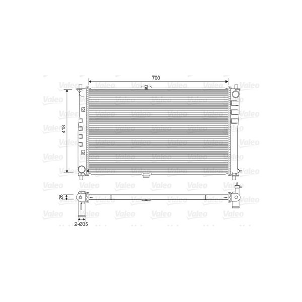 Kylare, motorkylning Valeo 701602 VALEO