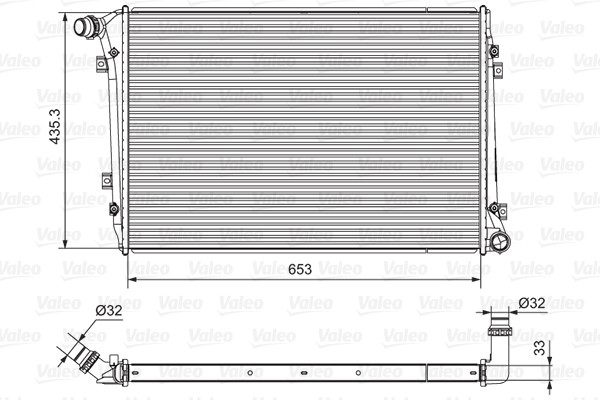 Kylare, motorkylning Valeo 701664 VALEO